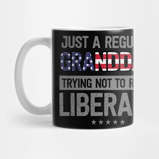 Regular Granddad Raise Liberals USA Flag Father's Day Mug